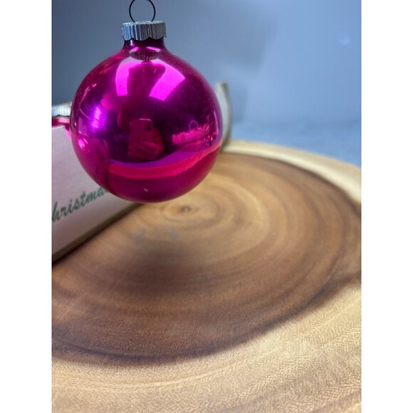 Shiny Brite Vintage Christmas Ornaments Set of 6 Pink Glass Balls 2.5" - Picture 5 of 12